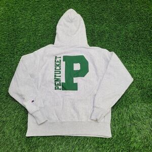 Vintage Y2K Champion Pentucket Hoodie Medium 21x24 Cropped
